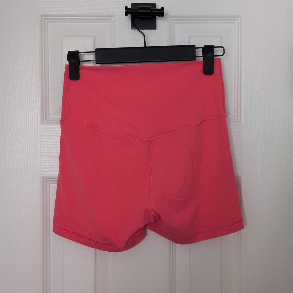 Aerie Real Me XTRA Coral High-Rise Bike Shorts - Picture 3 of 5